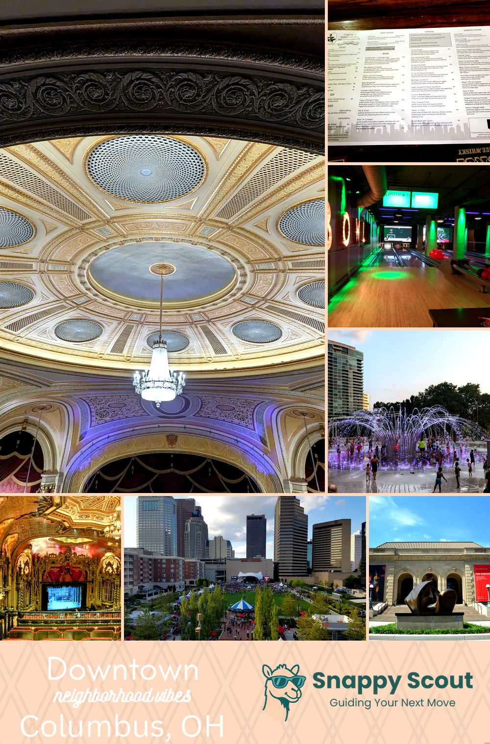 Downtown neighborhood photo collage