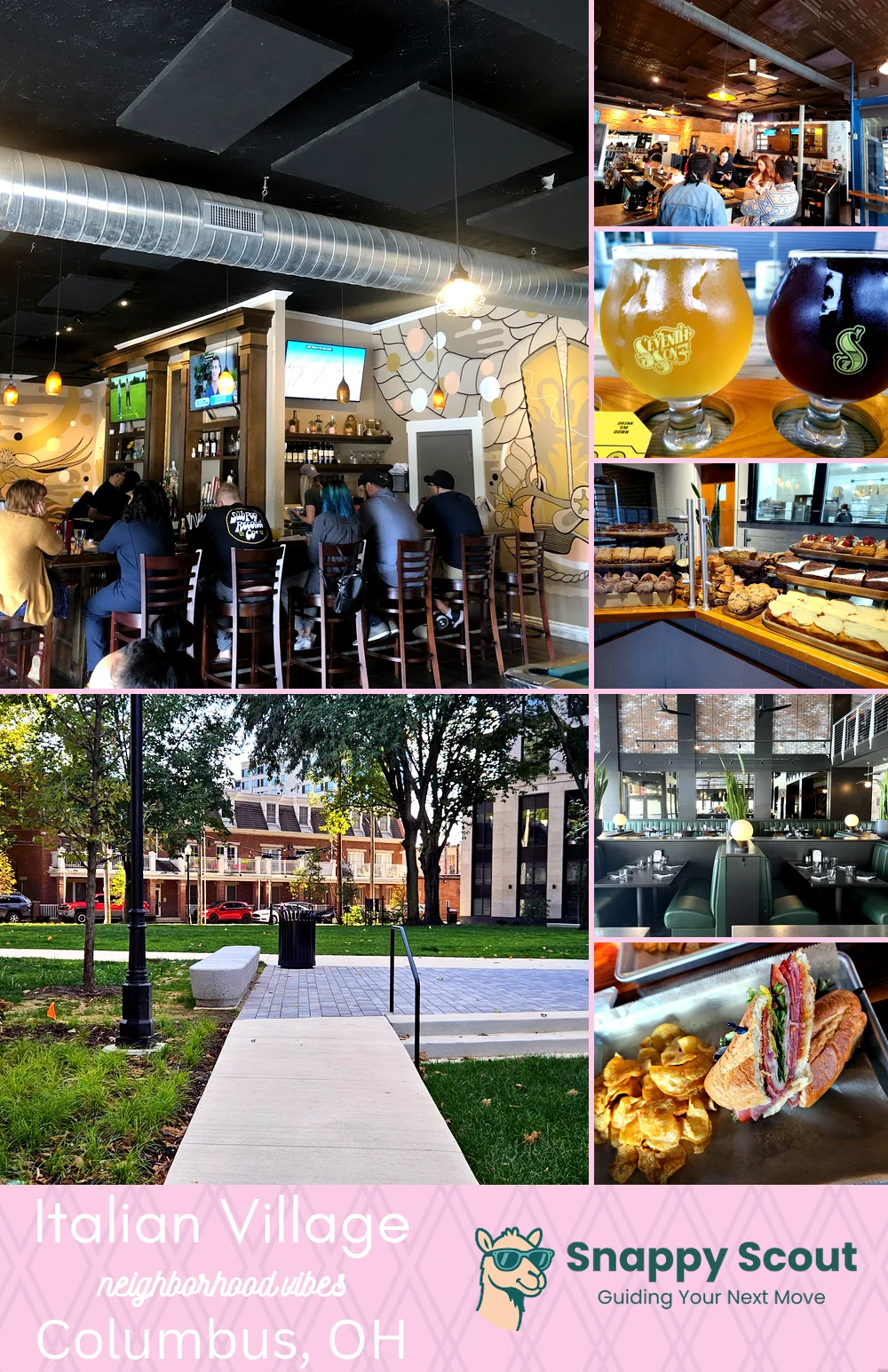 Italian Village neighborhood photo collage